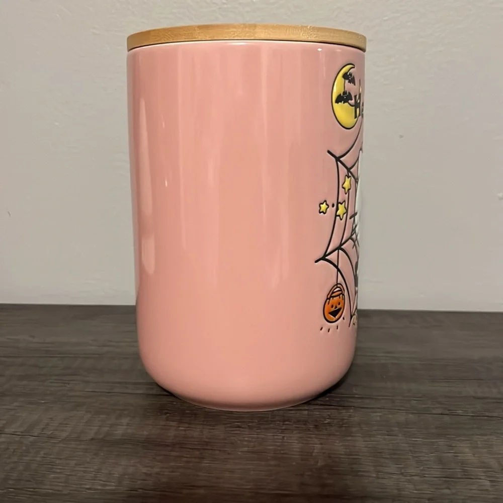 Hello kitty skeleton ceramic canister.